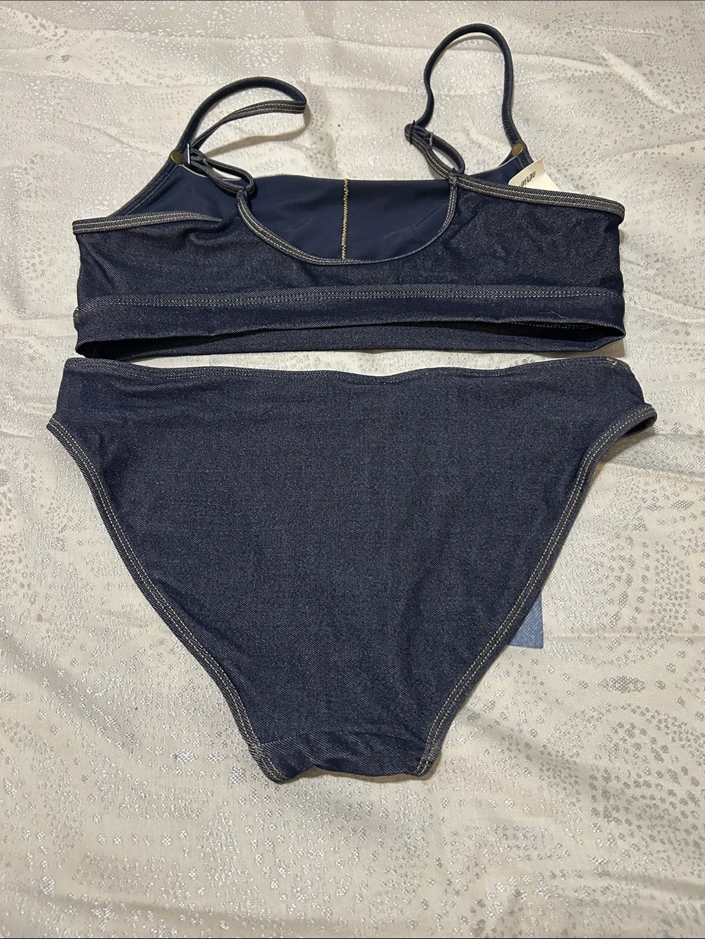 aerie A Match Made In DenimTwo-Piece Scoop Bikini Set